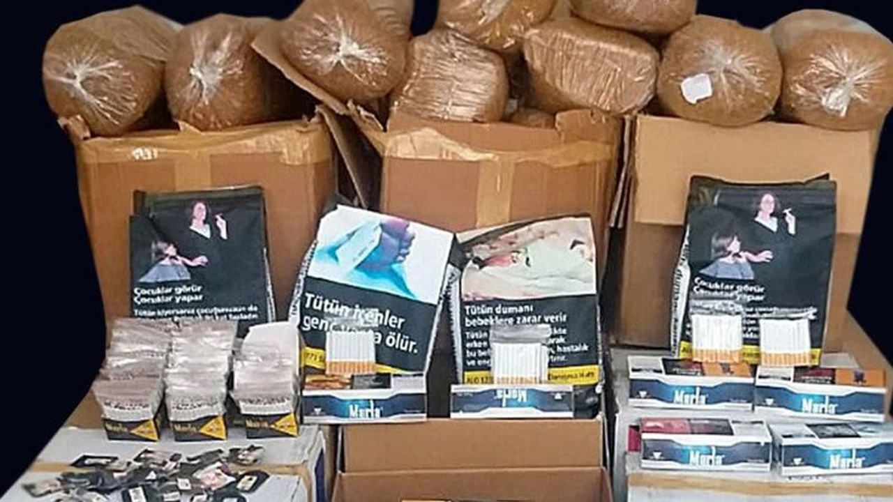 Yüzlerce kilo kaçak tütün ele geçirildi
